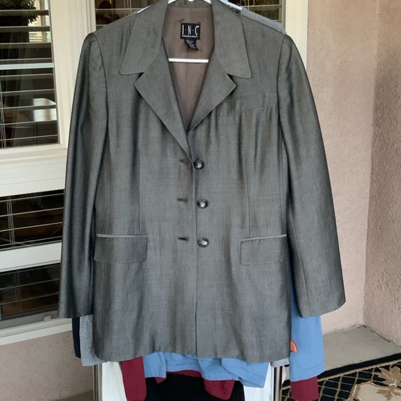 INC International Concepts Gray Blazer - Picture 1 of 2